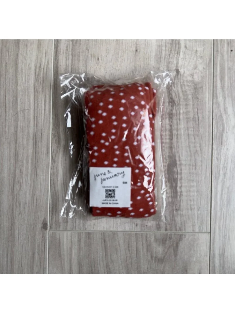 June & January Rust Dot Tights